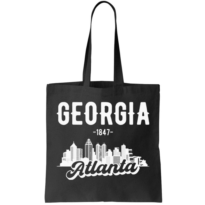 Atlanta Georgia Skyline Tote Bag