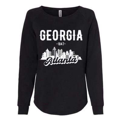 Atlanta Georgia Skyline Womens California Wash Sweatshirt