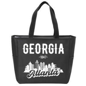 Atlanta Georgia Skyline Zip Tote Bag