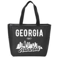 Atlanta Georgia Skyline Zip Tote Bag