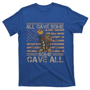 All Gave Some Some Gave All Memorial Day Camouflage Flag Gift T-Shirt