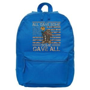 All Gave Some Some Gave All Memorial Day Camouflage Flag Gift 16 in Basic Backpack