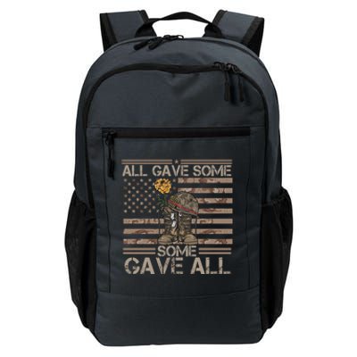 All Gave Some Some Gave All Memorial Day Camouflage Flag Gift Daily Commute Backpack