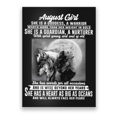 August Girl She Is Goddess A Warrior Worth More Than Her Weight In Gold She Is A Poster