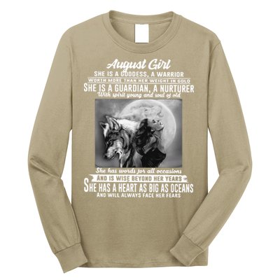 August Girl She Is Goddess A Warrior Worth More Than Her Weight In Gold She Is A Long Sleeve Shirt