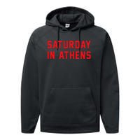 Athens Georgia Saturday In Athens Performance Fleece Hoodie