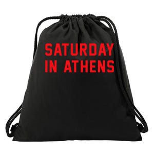 Athens Georgia Saturday In Athens Drawstring Bag