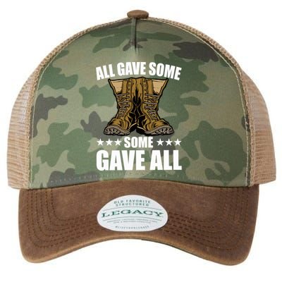 All Gave Some Some Gave All Memorial Day Some Gave All Funny Gift Legacy Tie Dye Trucker Hat