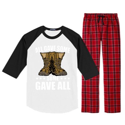 All Gave Some Some Gave All Memorial Day Some Gave All Funny Gift Raglan Sleeve Pajama Set