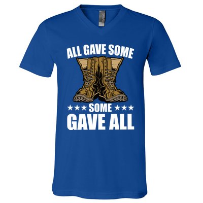 All Gave Some Some Gave All Memorial Day Some Gave All Funny Gift V-Neck T-Shirt