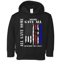 All Gave Some Some Gave All Flag Veteran Memorial Day Family Toddler Hoodie