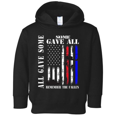 All Gave Some Some Gave All Flag Veteran Memorial Day Family Toddler Hoodie