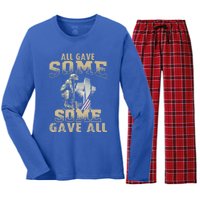 All Gave Some Some Gave All Memorial Day Gift Great Gift Women's Long Sleeve Flannel Pajama Set 