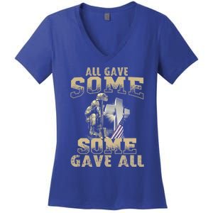 All Gave Some Some Gave All Memorial Day Gift Great Gift Women's V-Neck T-Shirt