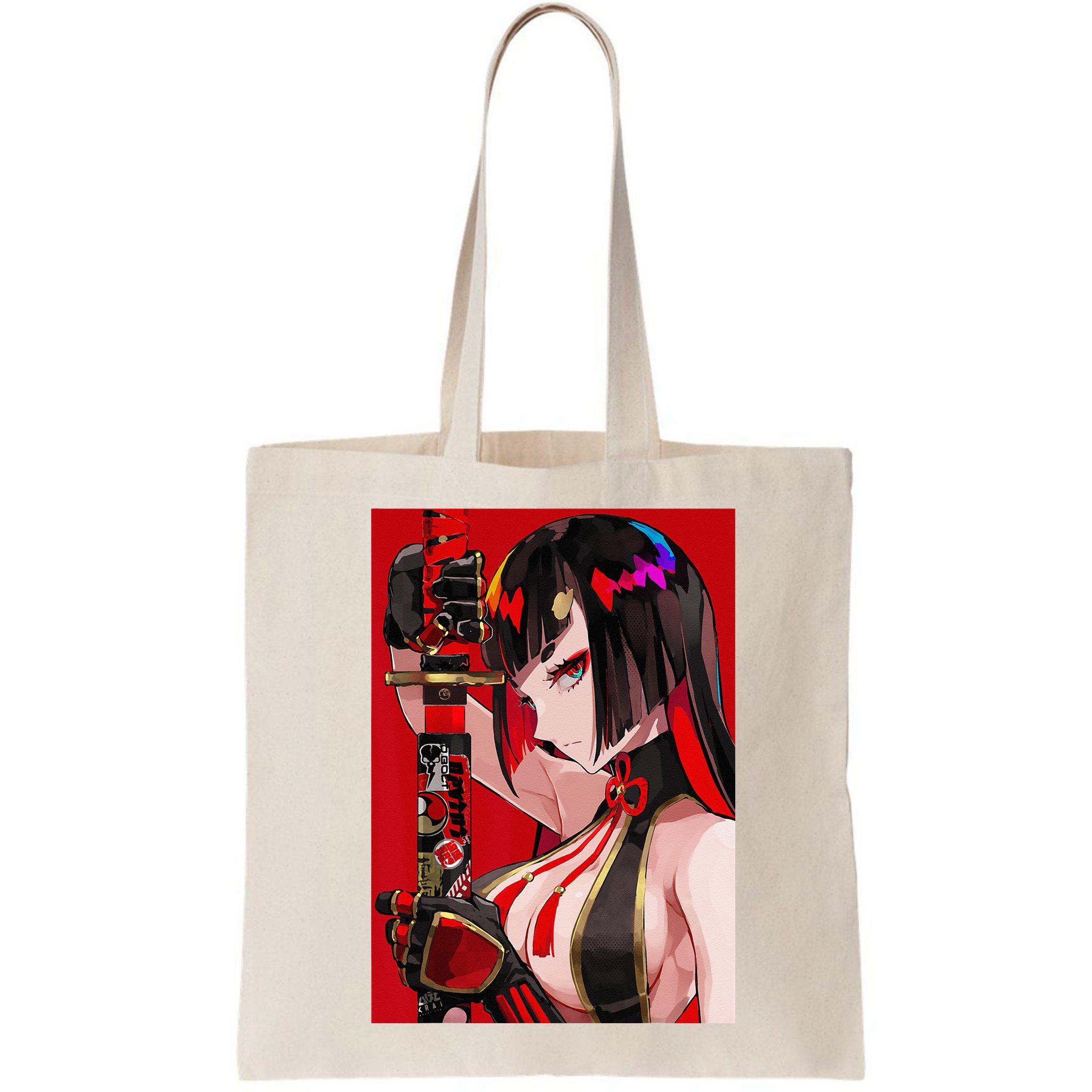Anime Girl Samurai Waifu Japanese Aesthetic Otaku Weeb Bag