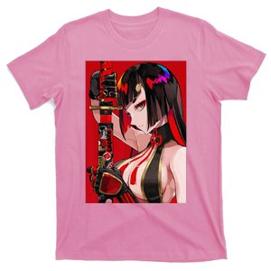 Anime Girl Samurai Waifu Japanese Aesthetic Otaku Weeb T-Shirt