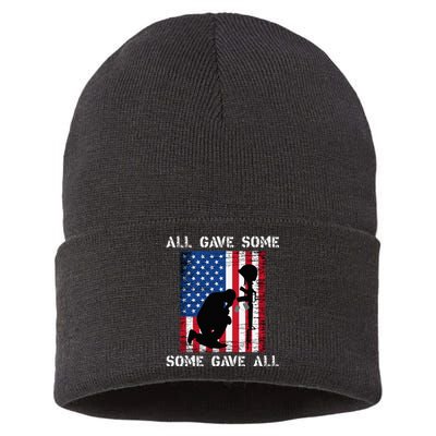 All Gave Some Some Gave All Veteran & Memorials Day Sustainable Knit Beanie