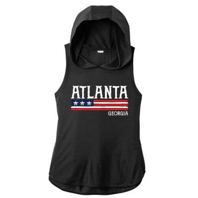 Atlanta Georgia Souvenir Gift Ladies PosiCharge Tri-Blend Wicking Draft Hoodie Tank