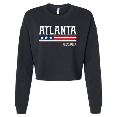 Atlanta Georgia Souvenir Gift Cropped Pullover Crew