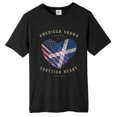 American Grown Scottish Heart Love Scotland Flag Gift Tall Fusion ChromaSoft Performance T-Shirt