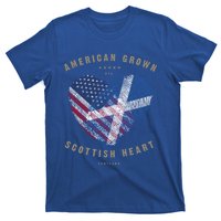 American Grown Scottish Heart Love Scotland Flag Gift T-Shirt