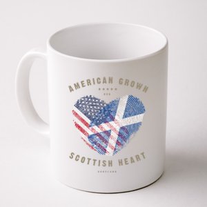 American Grown Scottish Heart Love Scotland Flag Gift Coffee Mug