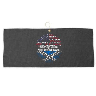 American Grown Scottish Roots Heritage Pride Gift Large Microfiber Waffle Golf Towel