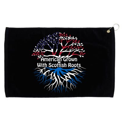 American Grown Scottish Roots Heritage Pride Gift Grommeted Golf Towel