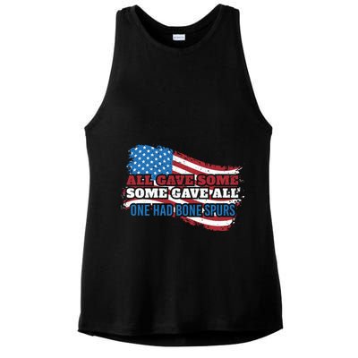 All Gave Some Some Gave All One Had Bone Spurs Usa Cool Gift Ladies PosiCharge Tri-Blend Wicking Tank