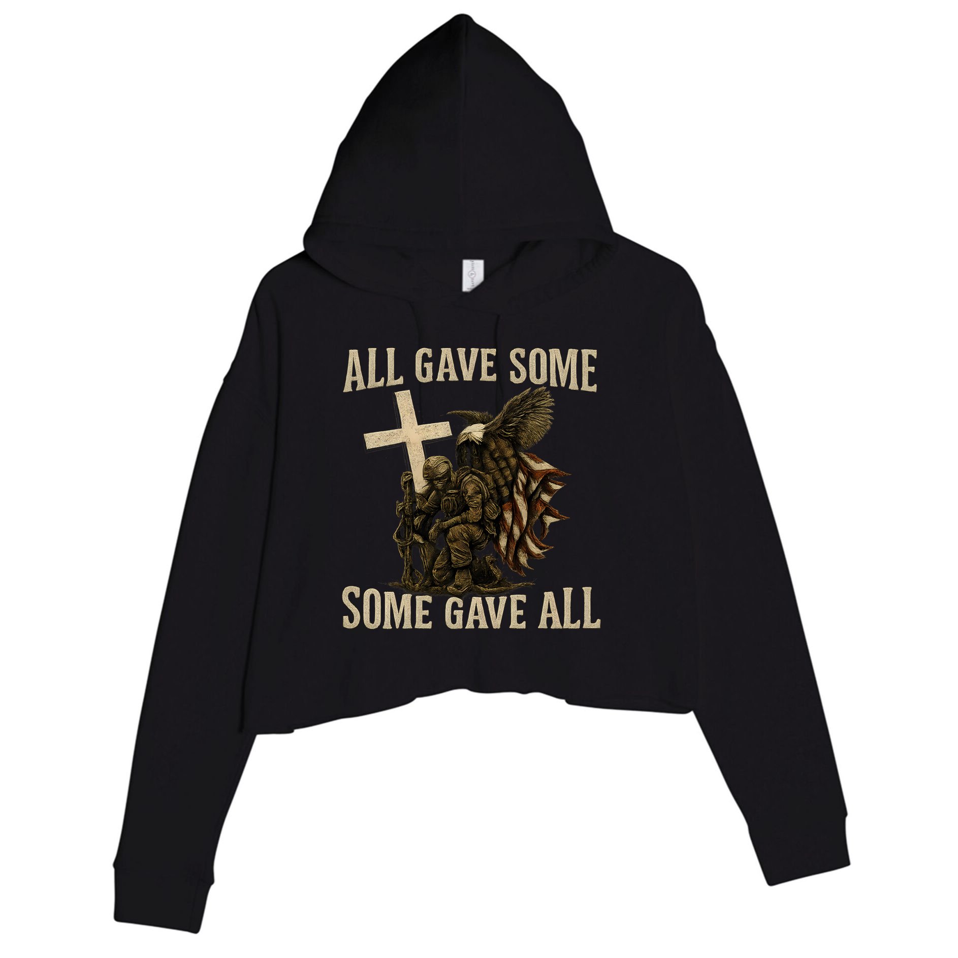 All Gave Some, Some Gave All Crop Fleece Hoodie