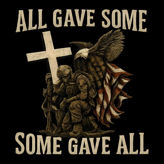 All Gave Some, Some Gave All Cropped Pullover Crew