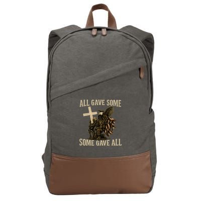 All Gave Some, Some Gave All Cotton Canvas Backpack