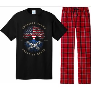 American Grown Scottish Roots Scotland Flag Gift Pajama Set