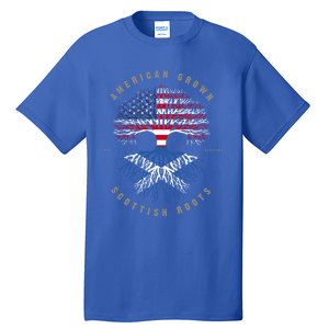 American Grown Scottish Roots Scotland Flag Gift Tall T-Shirt