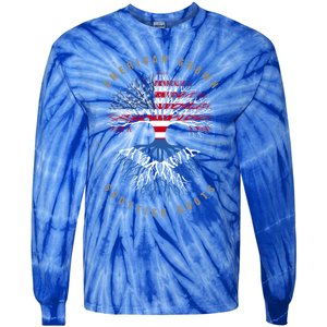 American Grown Scottish Roots Scotland Flag Gift Tie-Dye Long Sleeve Shirt