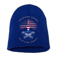 American Grown Scottish Roots Scotland Flag Gift Short Acrylic Beanie