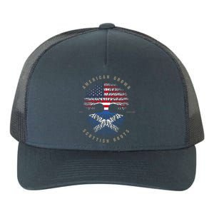 American Grown Scottish Roots Scotland Flag Gift Yupoong Adult 5-Panel Trucker Hat