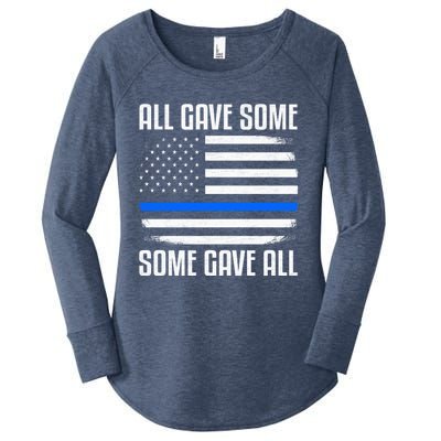 All Gave Some Some Gave All Police Thin Blue Line Great Gift Women's Perfect Tri Tunic Long Sleeve Shirt