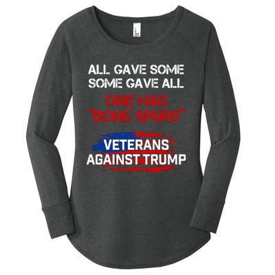 All Gave Some Gave All One Had Bone Spurs Veterans Against Trump Women's Perfect Tri Tunic Long Sleeve Shirt