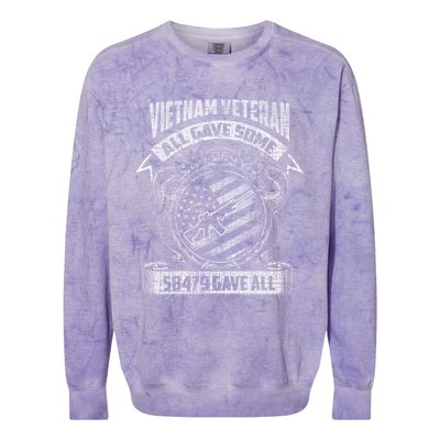 All Gave Some Some Gave All Vietnam Funny Gift Colorblast Crewneck Sweatshirt