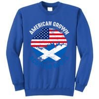 American Grown Scottish Roots Vintage Flags Great Gift Sweatshirt