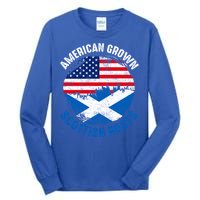 American Grown Scottish Roots Vintage Flags Great Gift Tall Long Sleeve T-Shirt