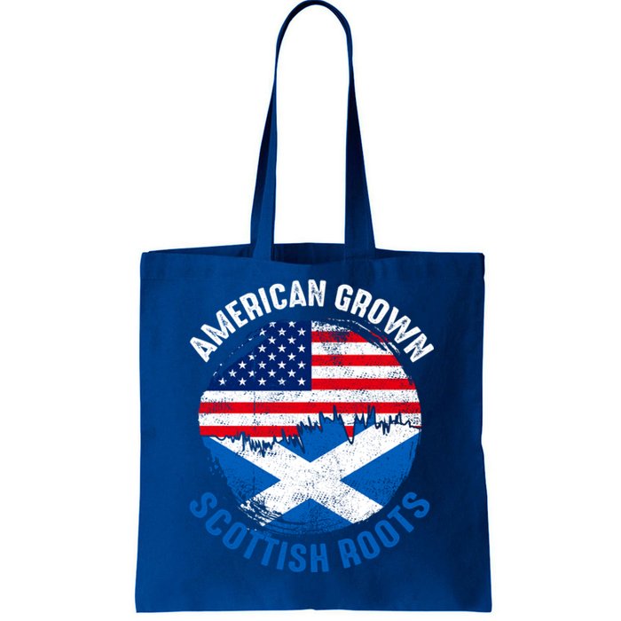 American Grown Scottish Roots Vintage Flags Great Gift Tote Bag