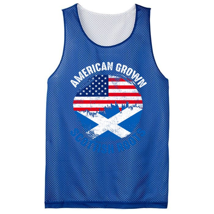 American Grown Scottish Roots Vintage Flags Great Gift Mesh Reversible Basketball Jersey Tank