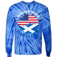 American Grown Scottish Roots Vintage Flags Great Gift Tie-Dye Long Sleeve Shirt