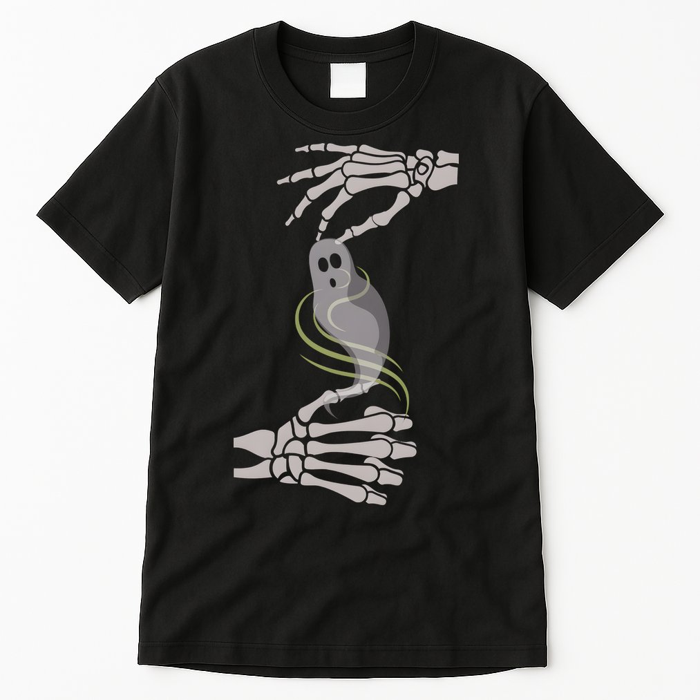 ASL Ghost Spooky Halloween For Deaf Community Tall T-Shirt