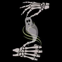 ASL Ghost Spooky Halloween For Deaf Community Backpack