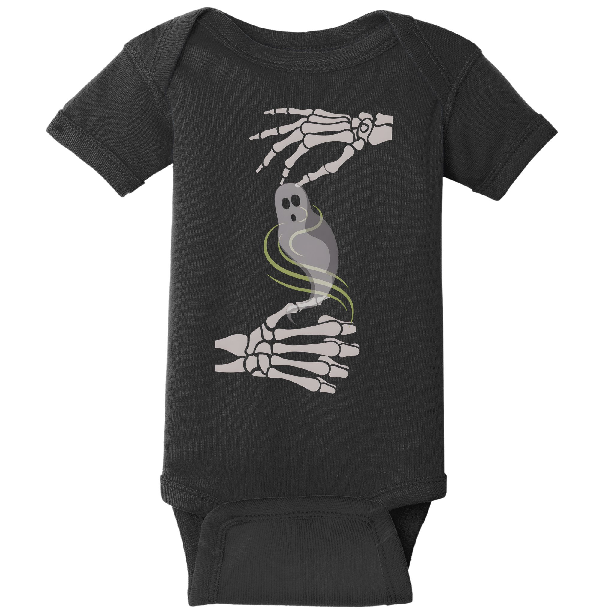 ASL Ghost Spooky Halloween For Deaf Community Baby Bodysuit