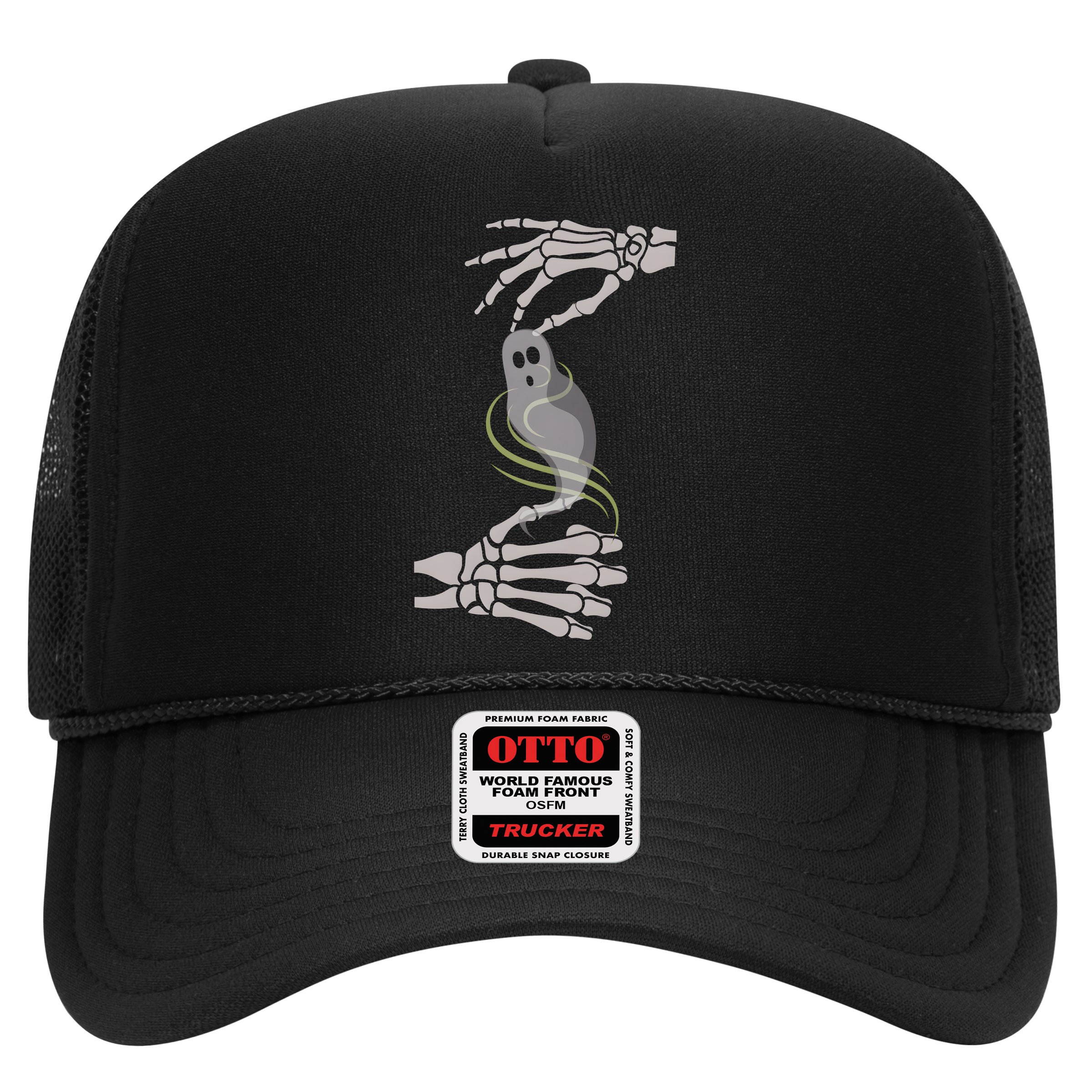 ASL Ghost Spooky Halloween For Deaf Community Hat
