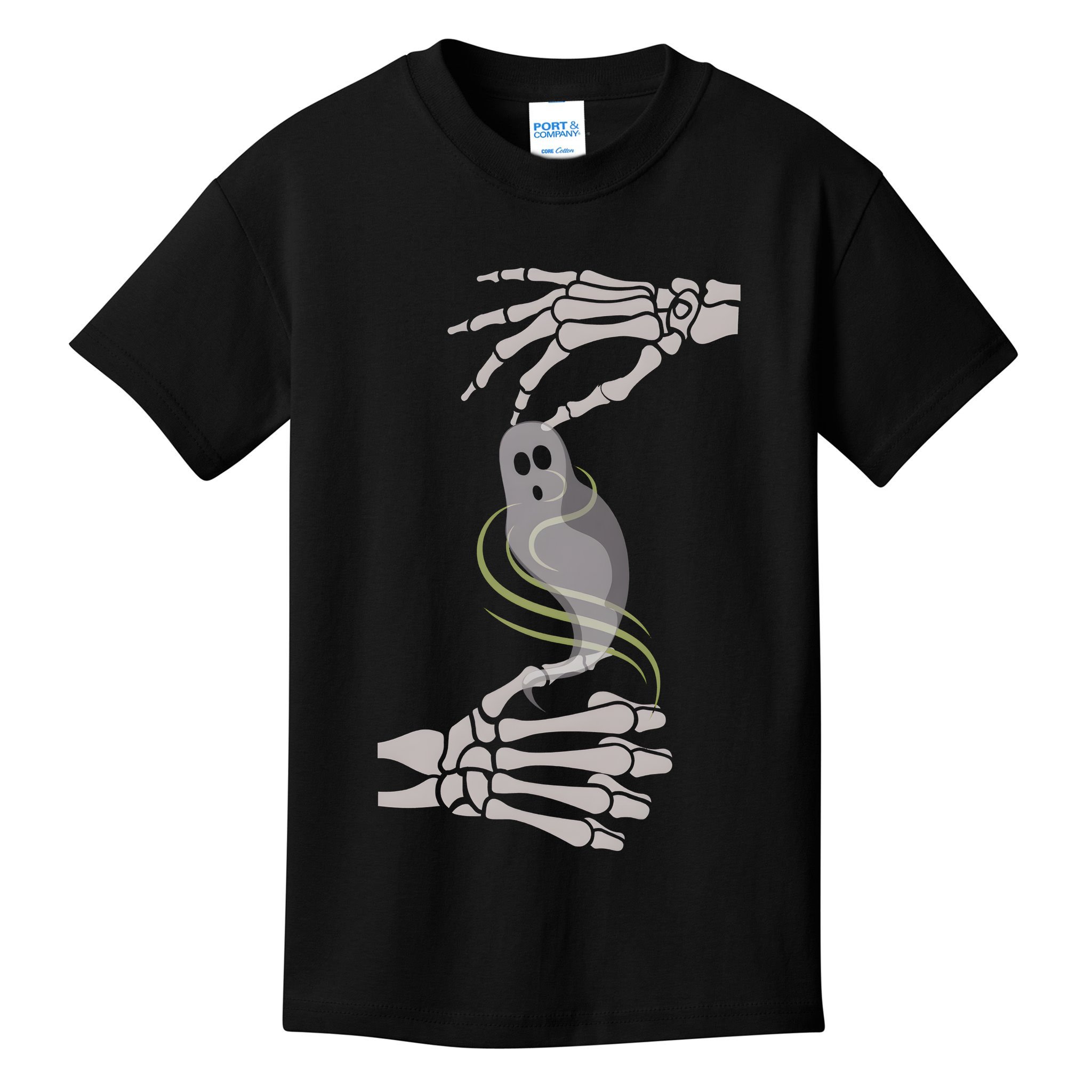 ASL Ghost Spooky Halloween For Deaf Community Kids T-Shirt